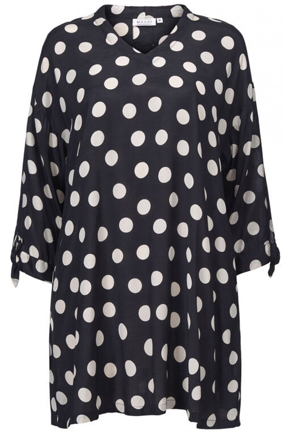 Grassa Black spotted patterned tunic