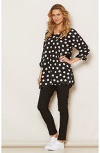Grassa Black spotted patterned tunic