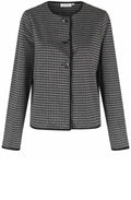Grey Houndstooth Jersey Juanta Jacket