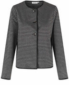 Grey Houndstooth Jersey Juanta Jacket