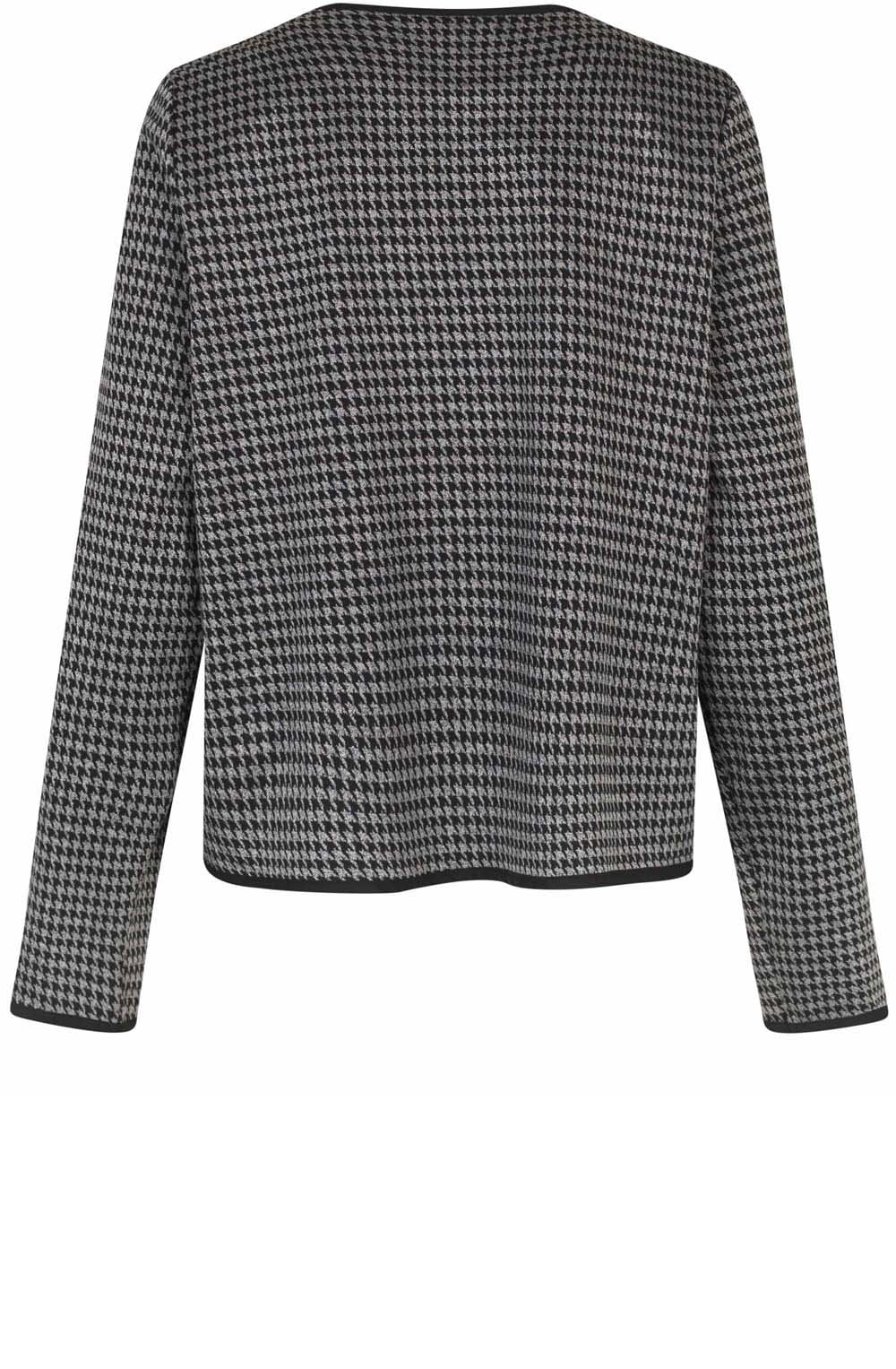 Grey Houndstooth Jersey Juanta Jacket