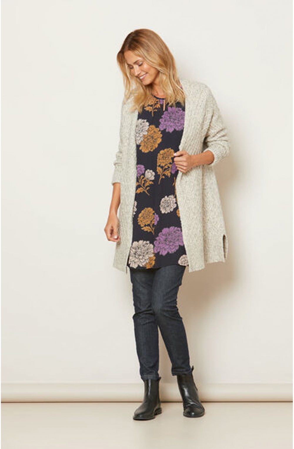 Grith Violet Floral Tunic