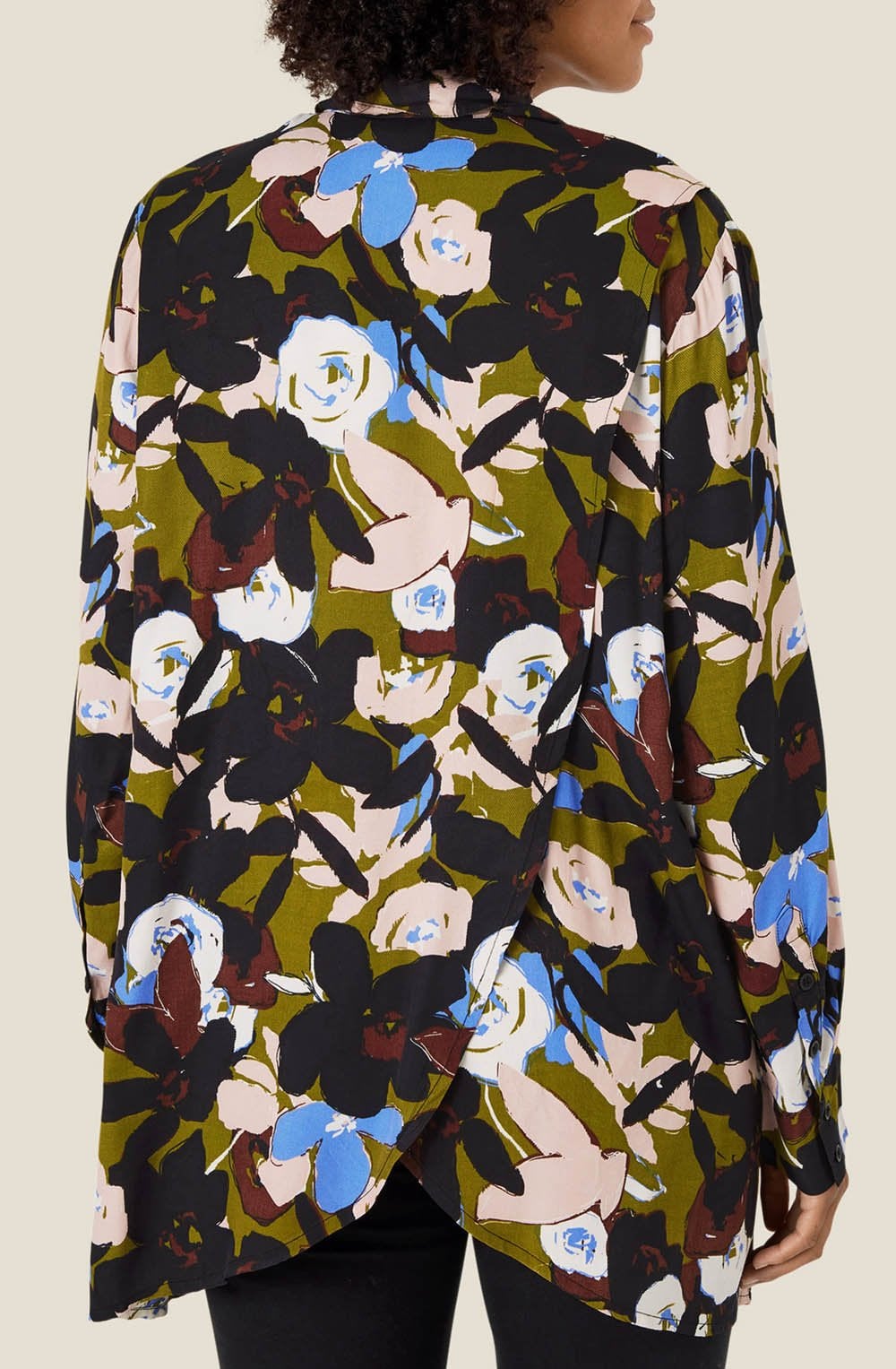 Grolo Oversized Fir Green Shirt Style Tunic