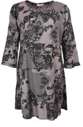 Gylana Grey Patterned Tunic