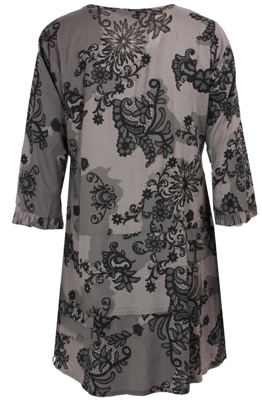 Gylana Grey Patterned Tunic