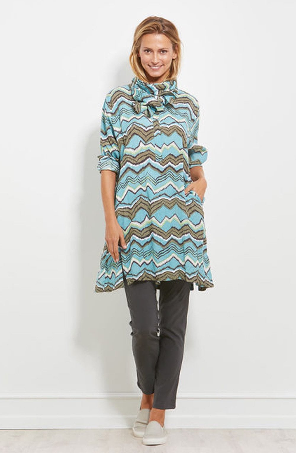 Gyvi Zig Zag Print Tunic