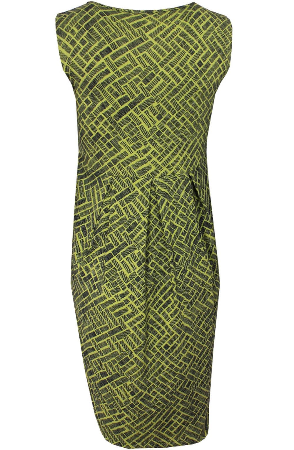 Hadas Lime Patterned Jersey dress