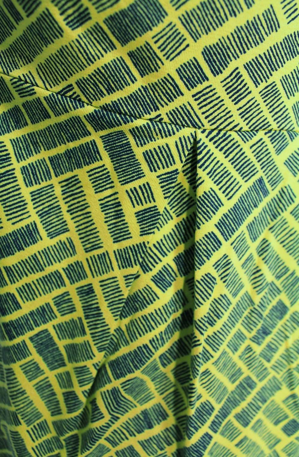 Hadas Lime Patterned Jersey dress