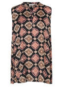 Halia Desert Sage Bold Print Sleeveless Top