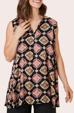 Halia Desert Sage Bold Print Sleeveless Top