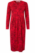 Haute Red Floral Namo Jersey Dress