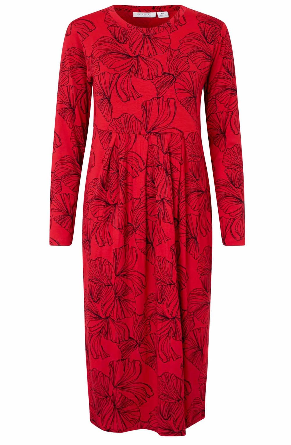 Haute Red Floral Namo Jersey Dress