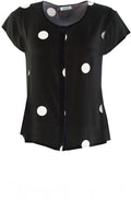 Ia Black White Polkadot Shirt