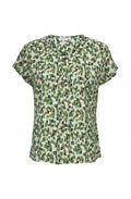 Ia Green Spot Print Blouse