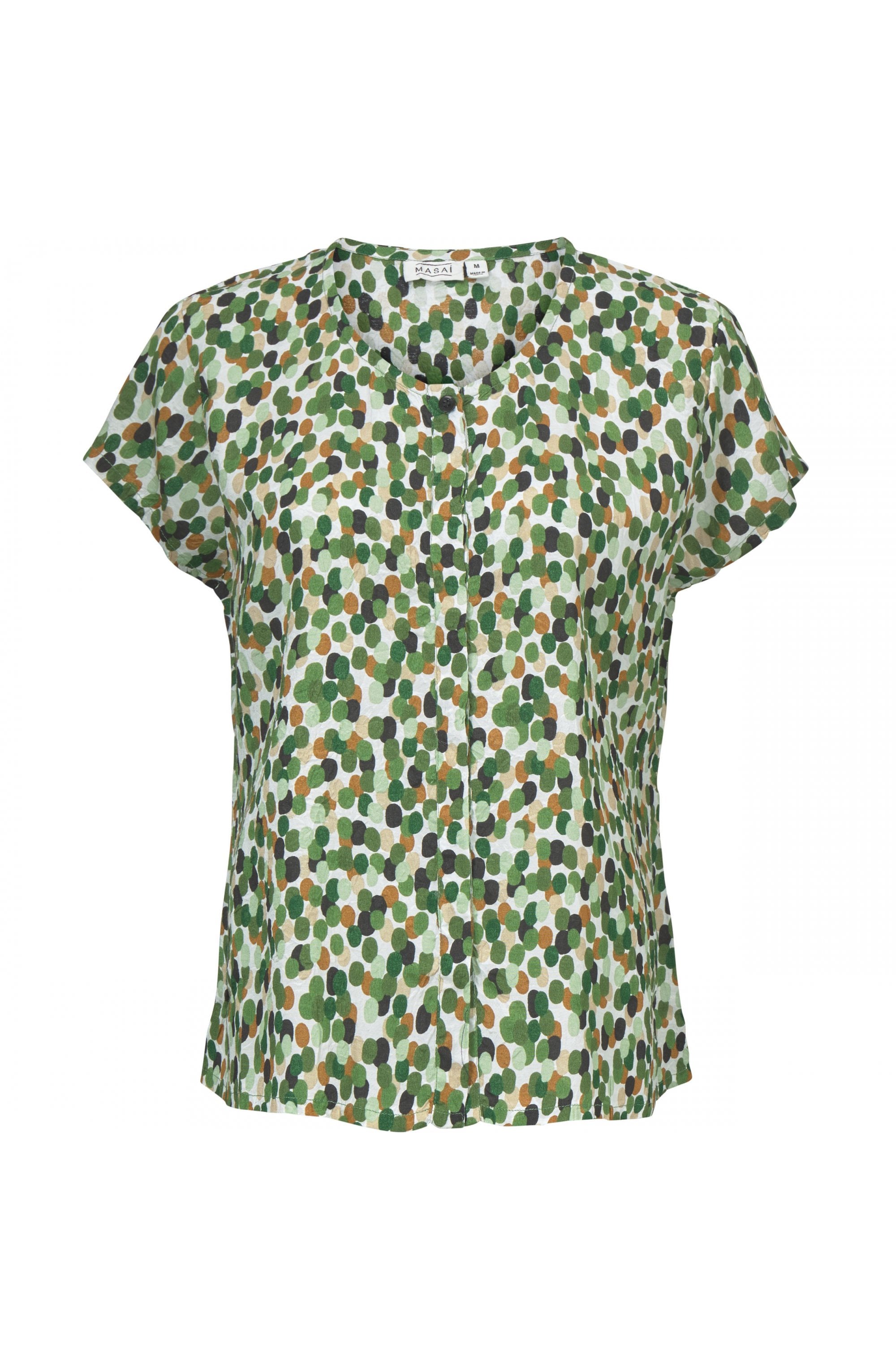 Ia Green Spot Print Blouse