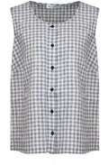 Iala China Blue Gingham Vest Top