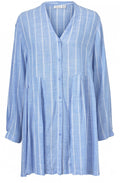 Ibene Blue Striped Blouse