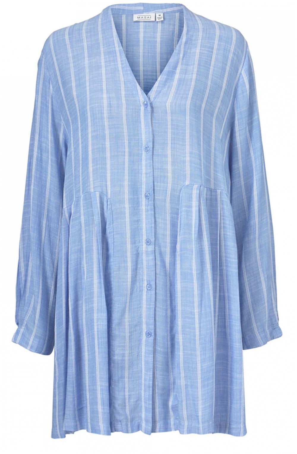 Ibene Blue Striped Blouse