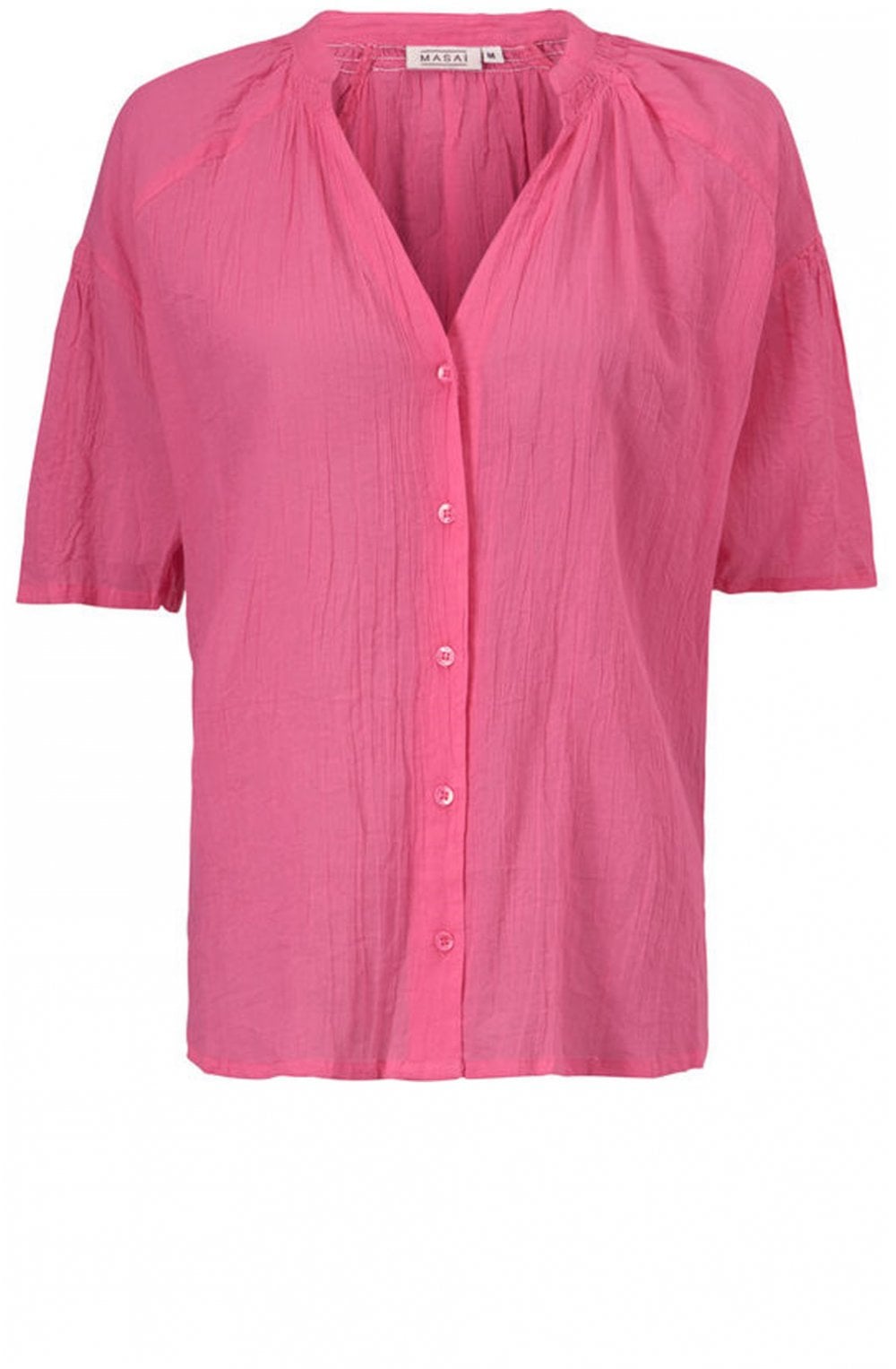 Ibila Lipstick Crinkle Effect Blouse