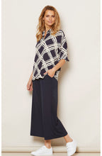 Ibily Navy Patterned Blouse