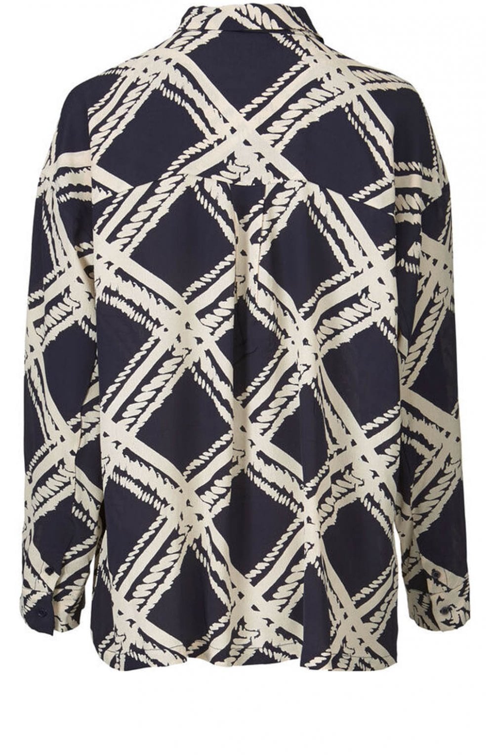Ibily Navy Patterned Blouse