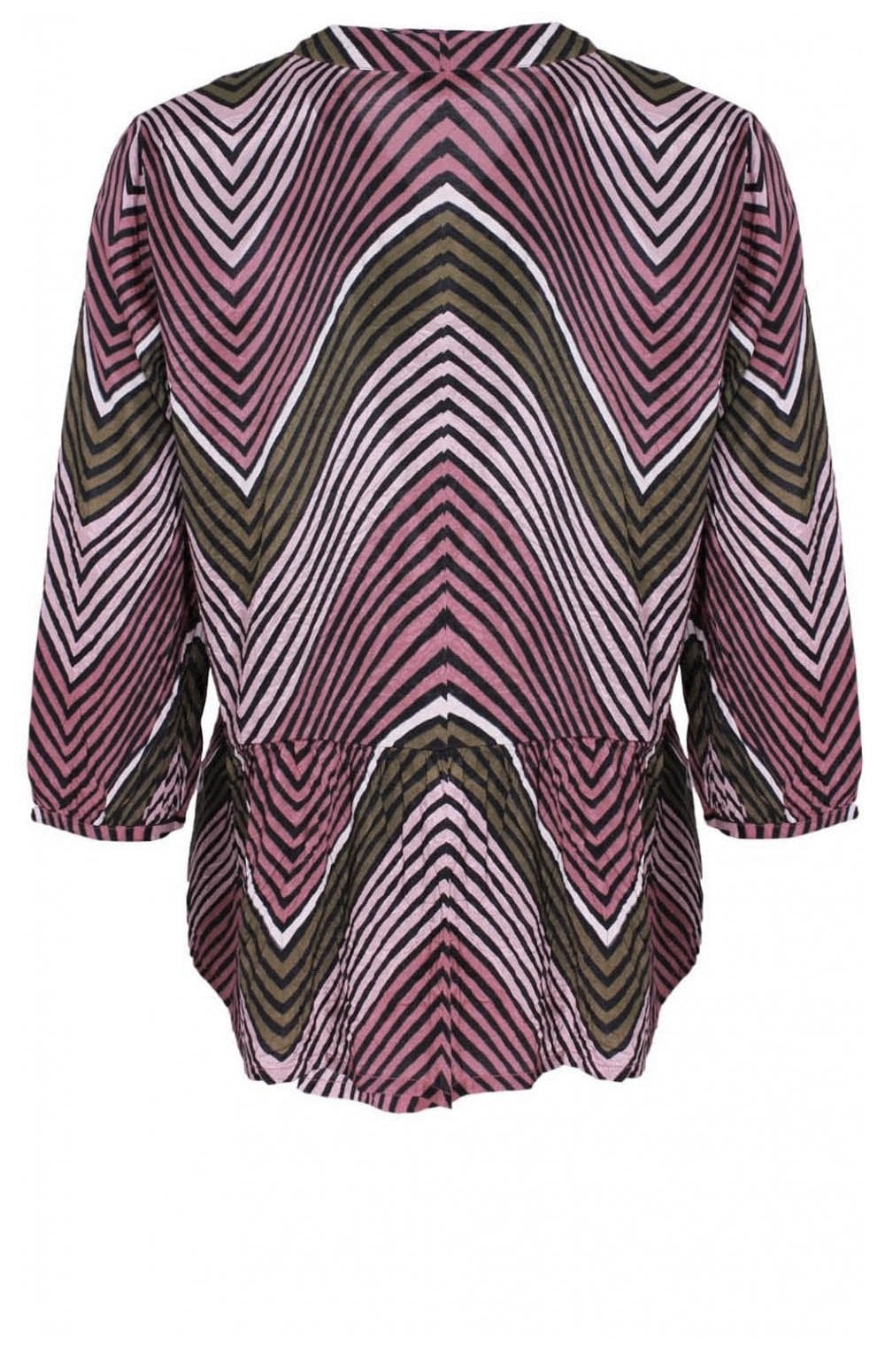 Ibina Blush Zig Zag Print Blouse