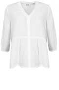 Ibina White A Shape Blouse