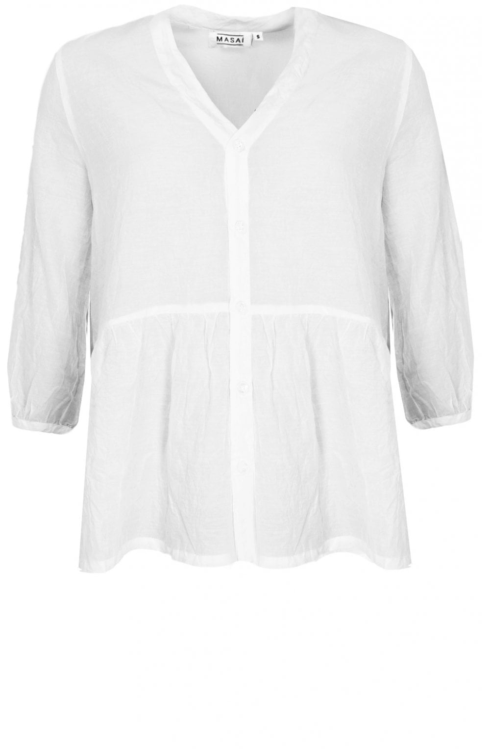 Ibina White A Shape Blouse