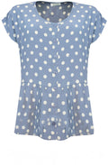 Idali Blue Spot Print Blouse