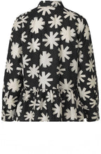 Idana Black and White Peplum Shirt