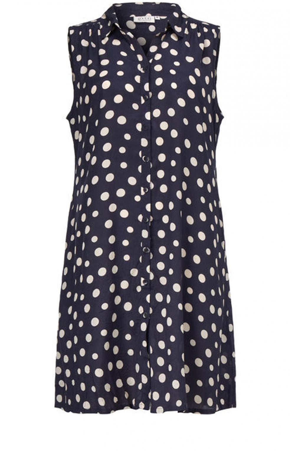 Idana Navy Spot Print dress