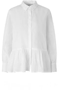 Idana White Peplum Shirt