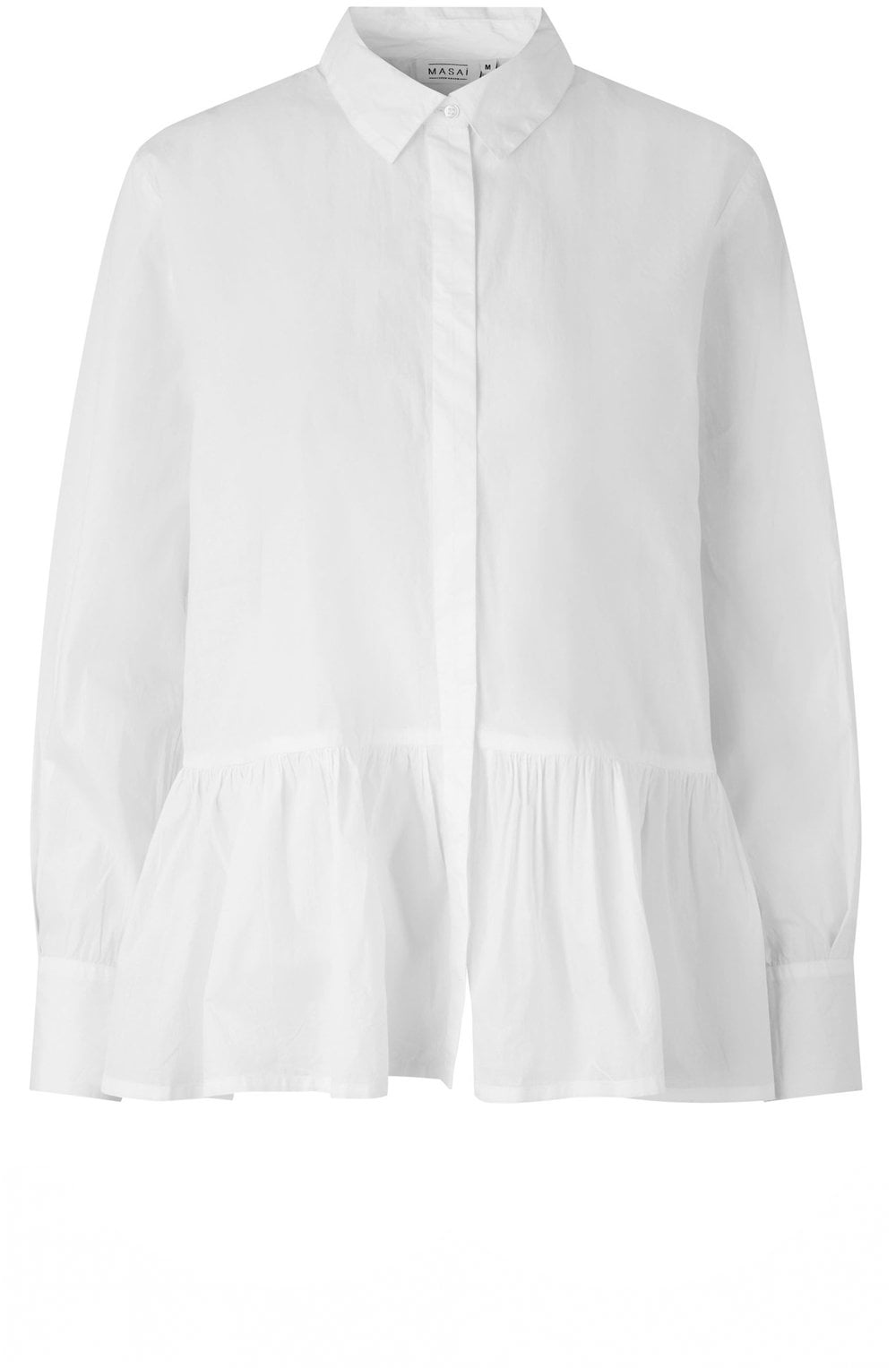 Idana White Peplum Shirt