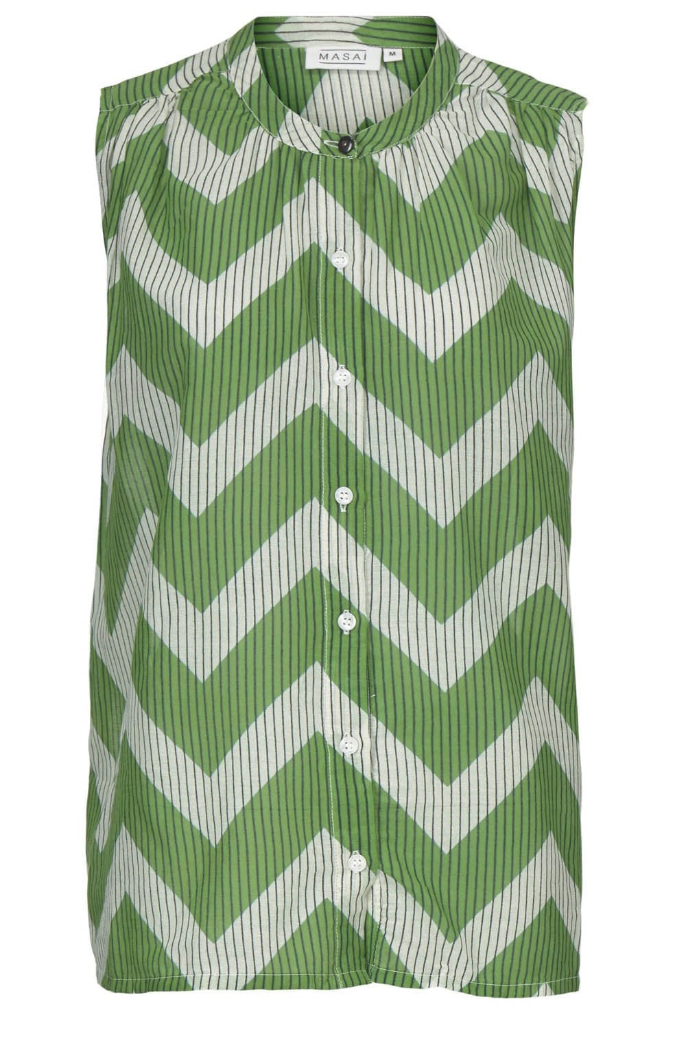 Idemi Green Zig Zag Blouse