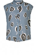 Idina Bold Leaf Print Blouse