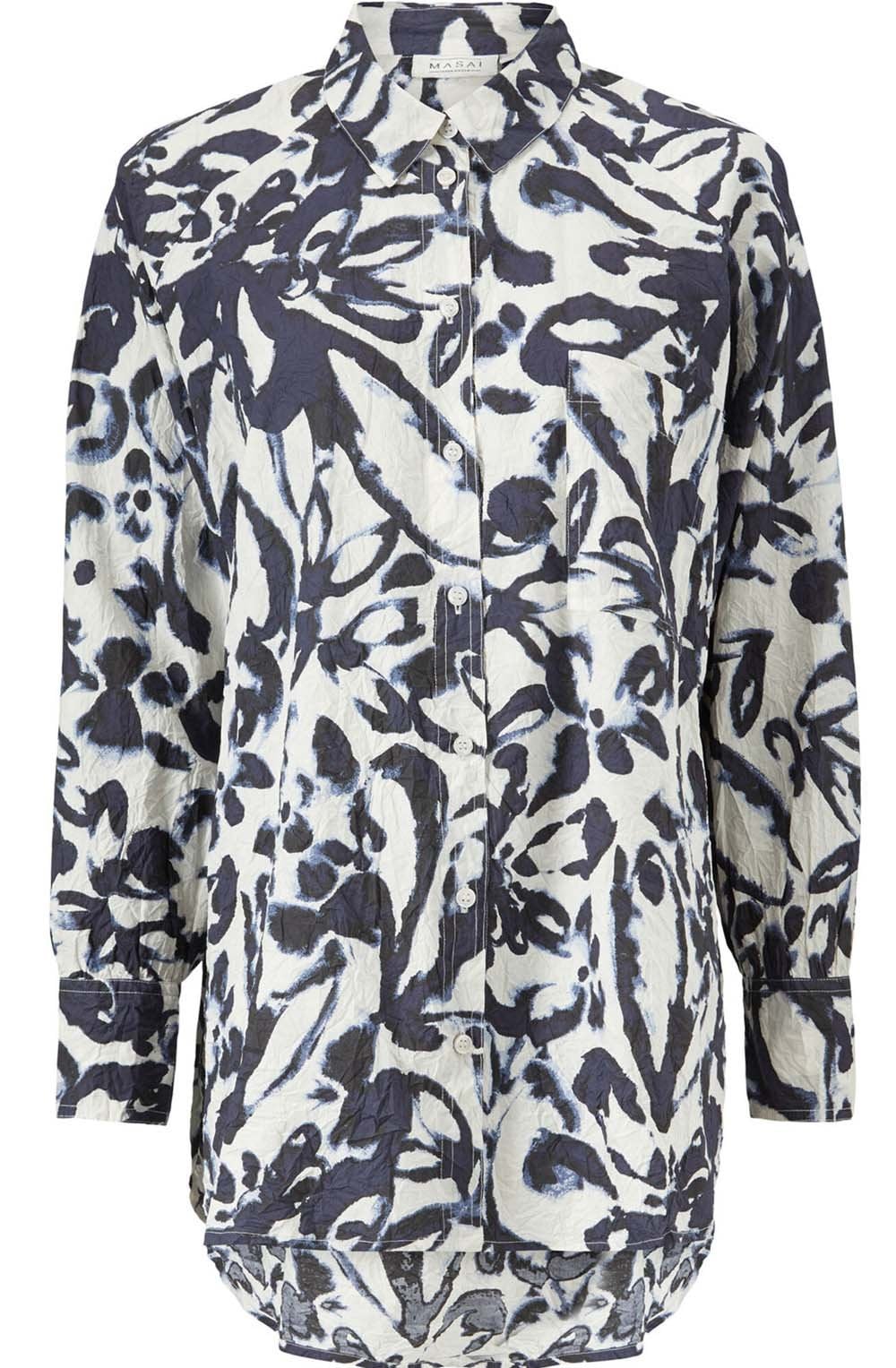 Idinea Navy Floral Oversize Shirt