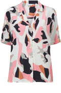 Idone Pink Bold Print Blouse