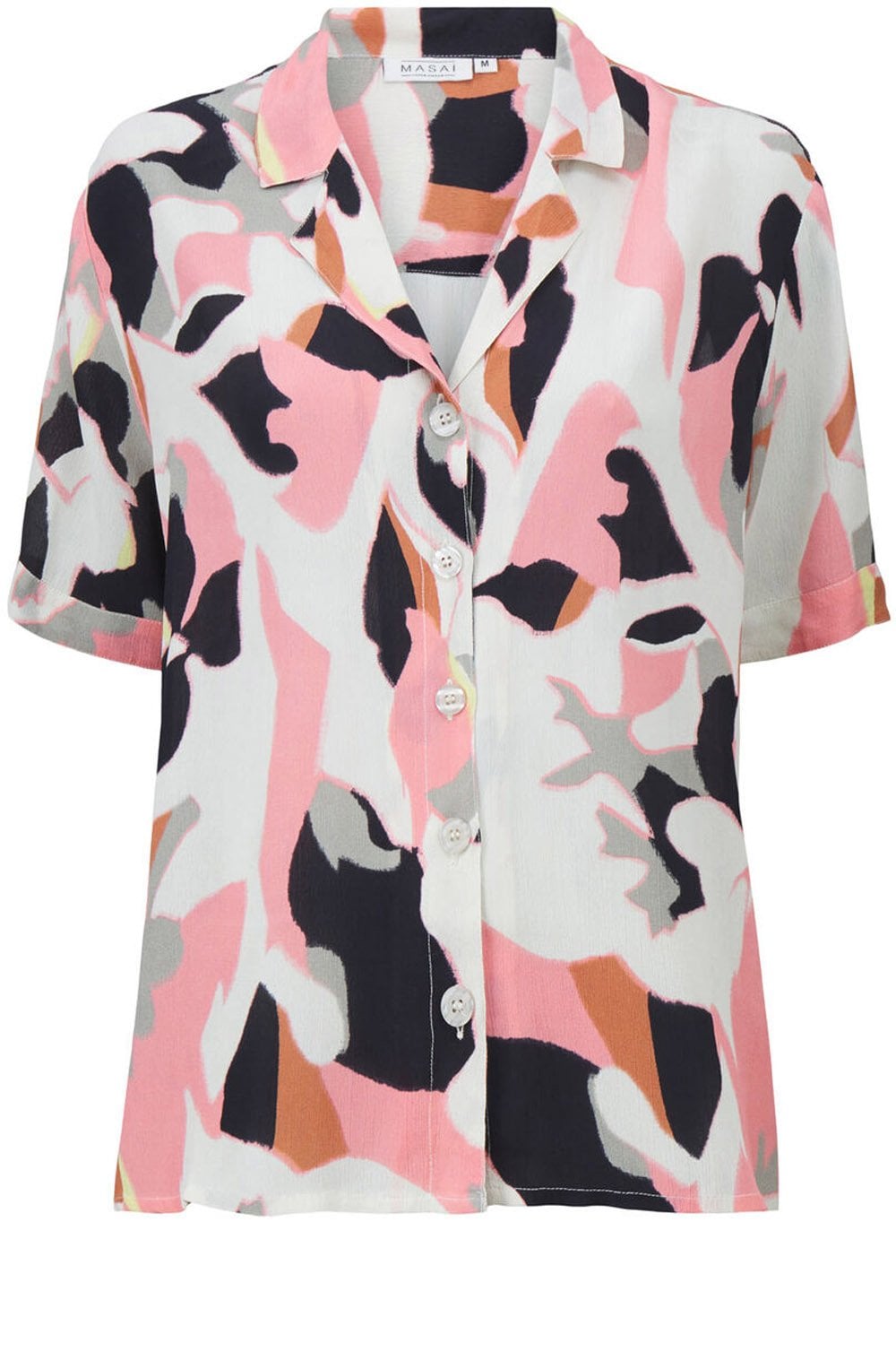 Idone Pink Bold Print Blouse