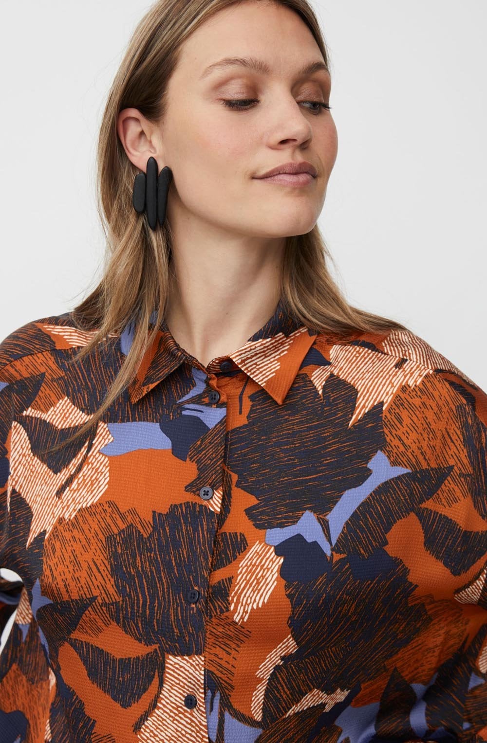Ifo Autumnal Print Silk Touch Shirt