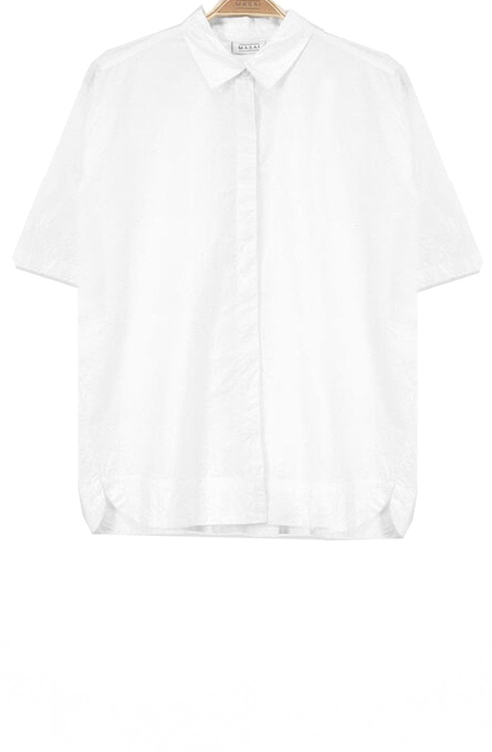 Ilsa White Crinkle Effect Blouse
