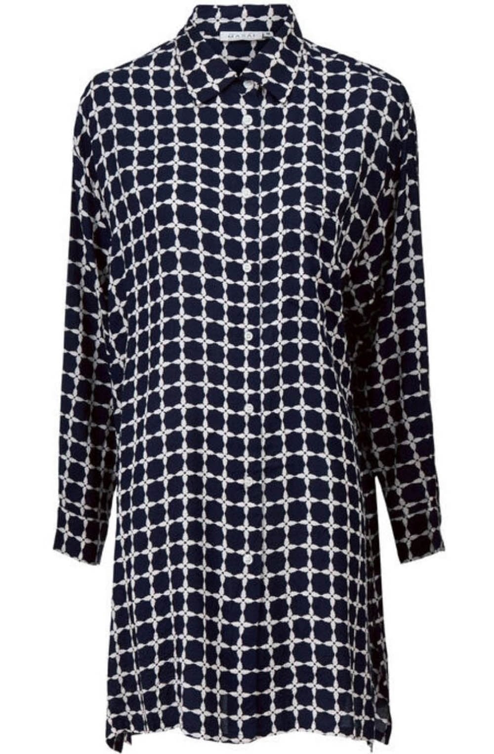 Ilta Navy Bold Print Shirt