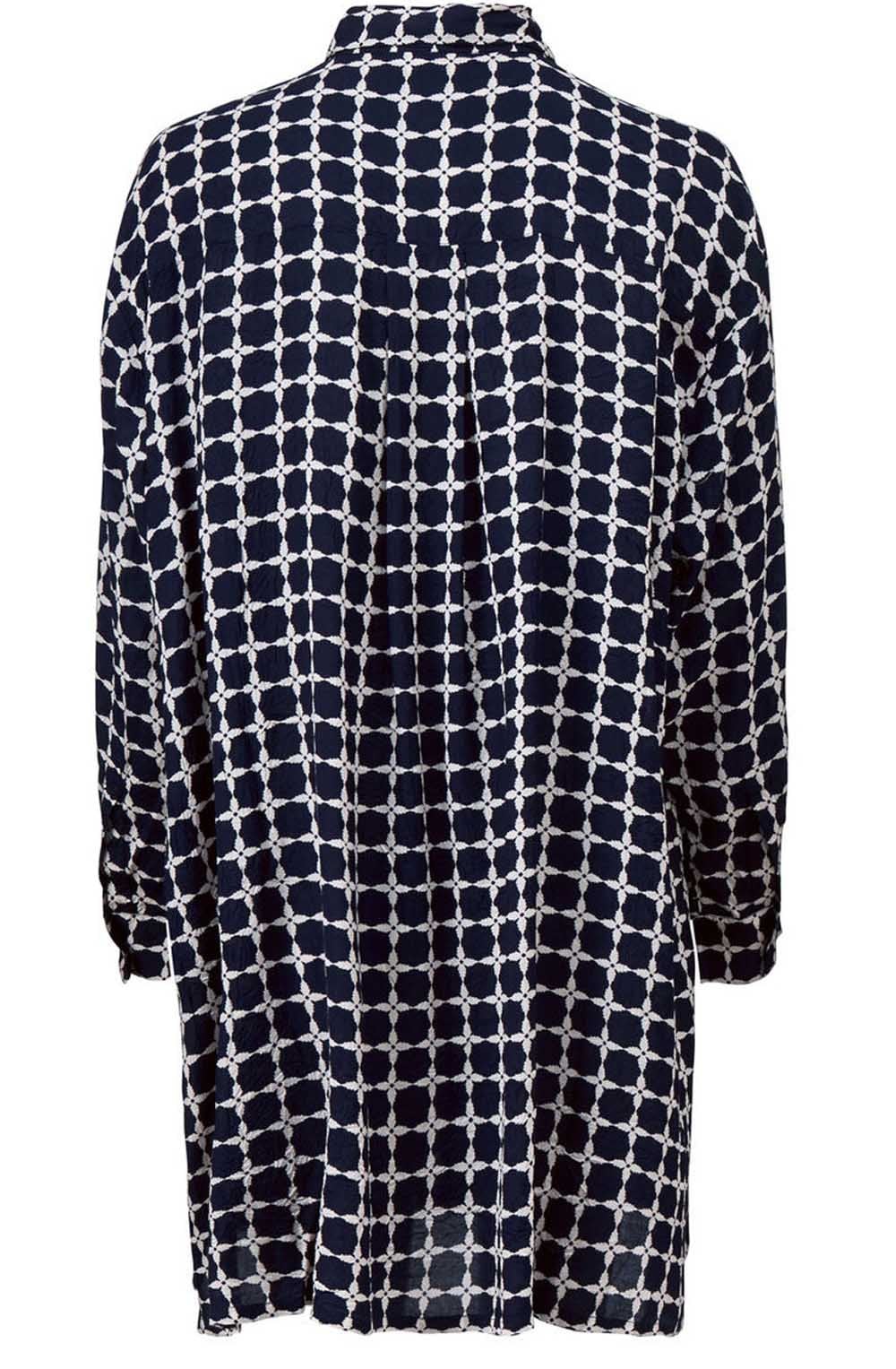 Ilta Navy Bold Print Shirt
