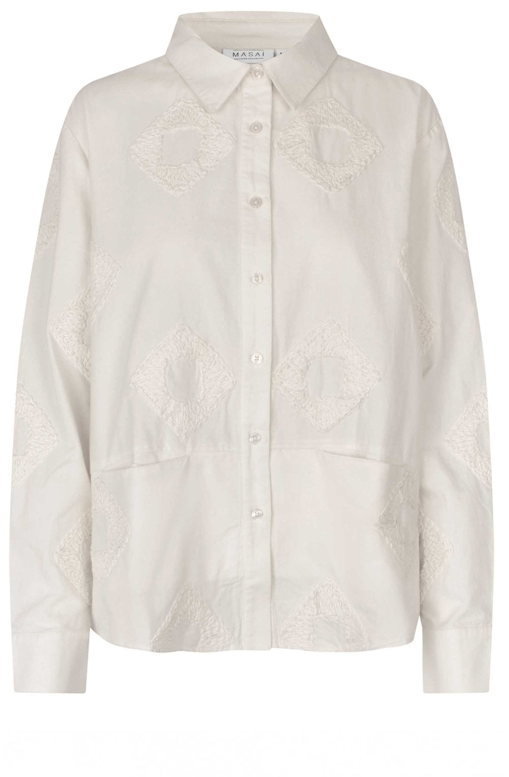Inanne Jet Stream Embroidered Oversized Shirt
