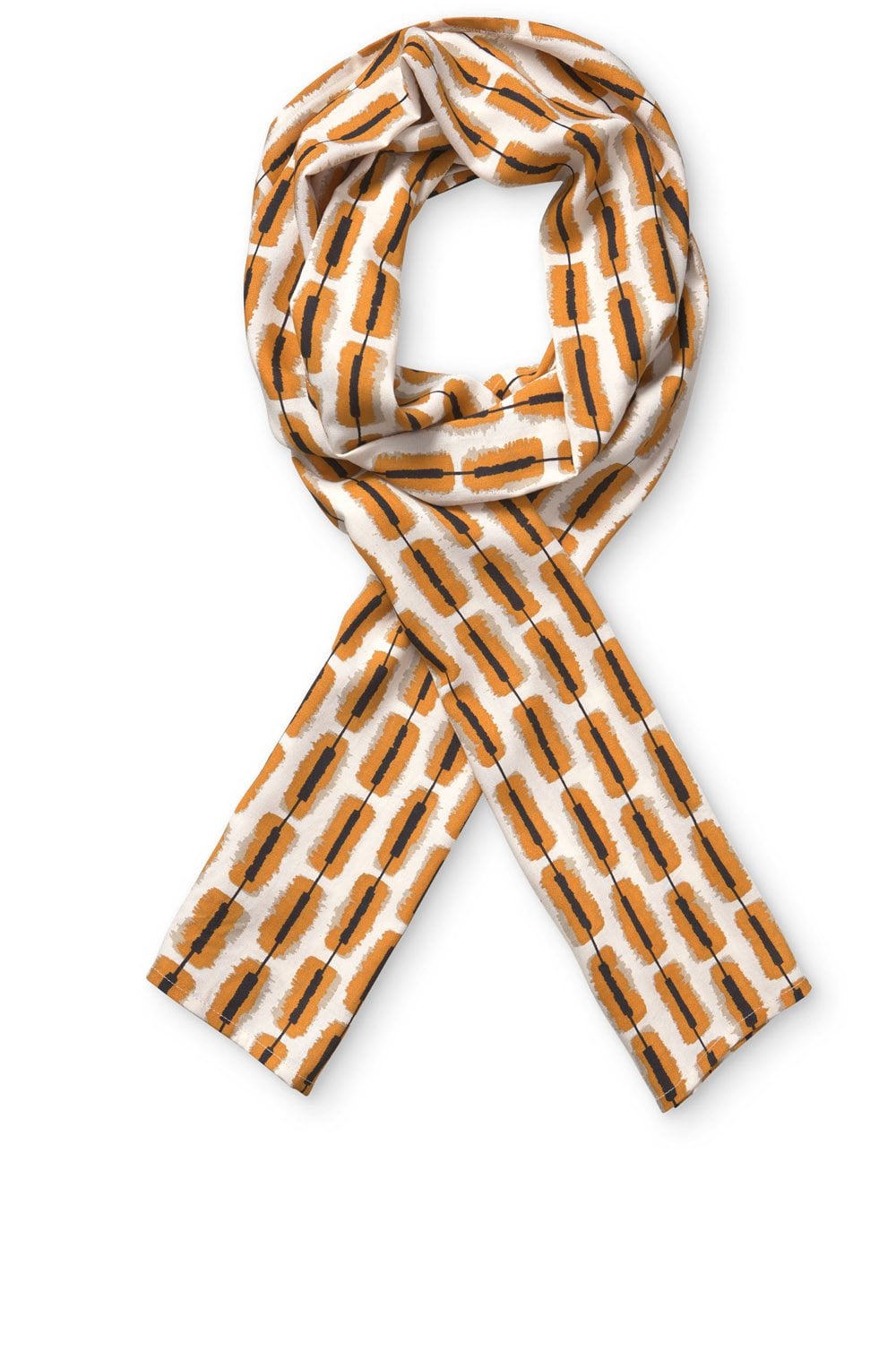 Inca Gold Patterned Along Scarf