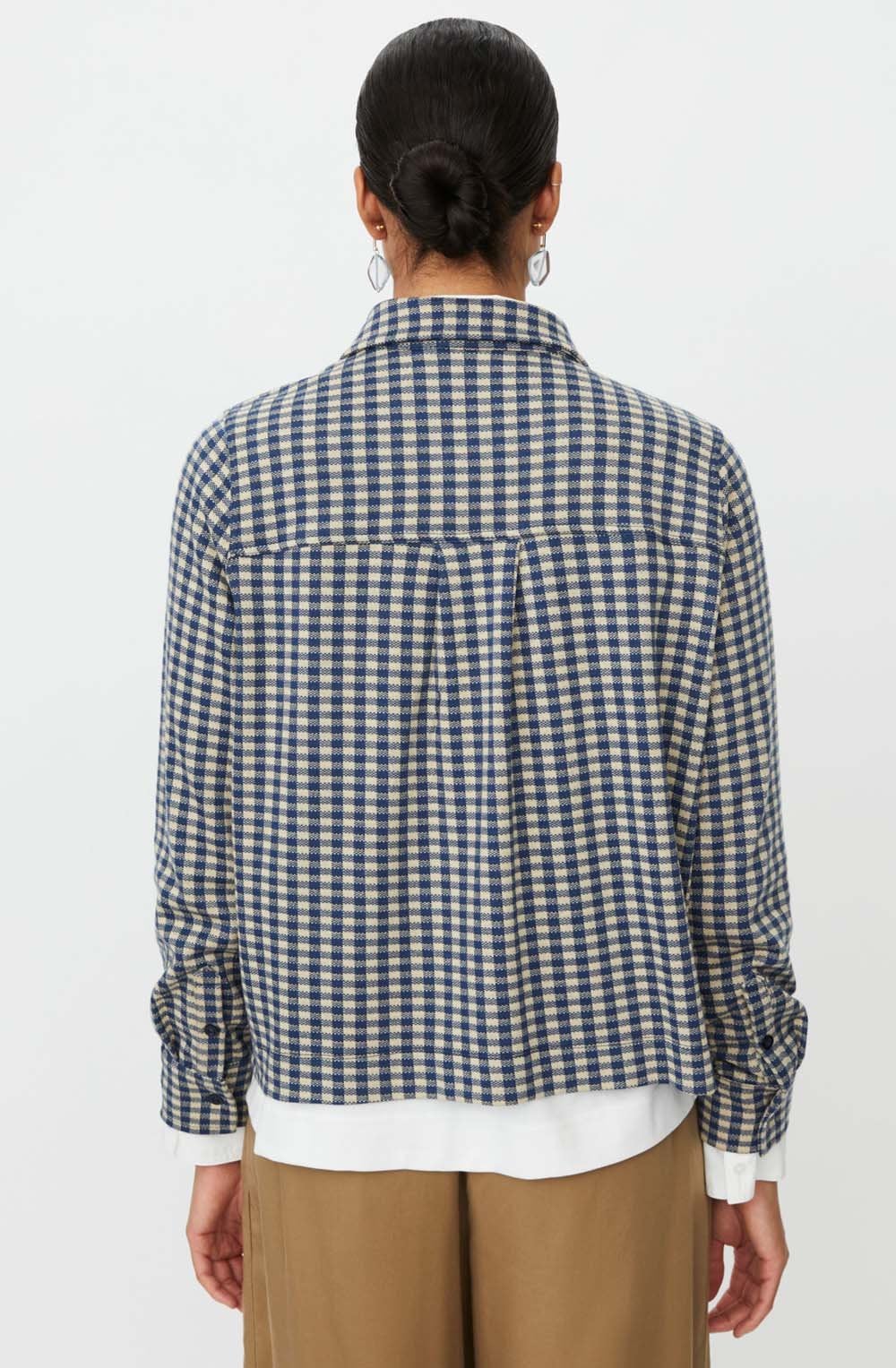 Incense and Blue Checked Weighted Jersey Jacket