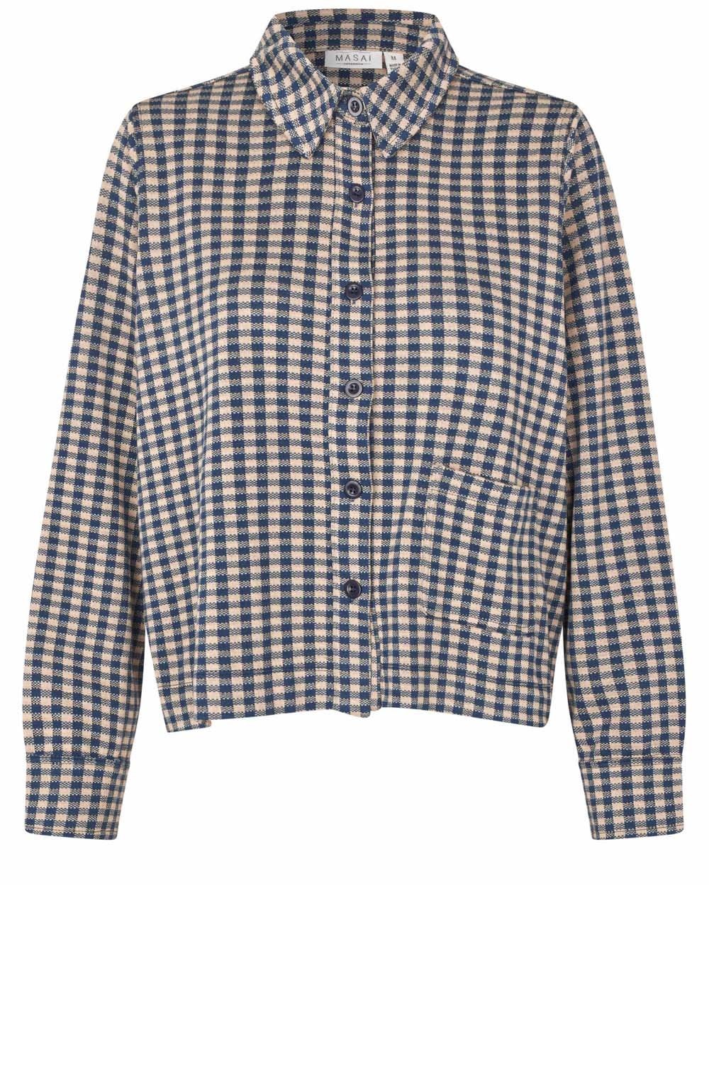 Incense and Blue Checked Weighted Jersey Jacket