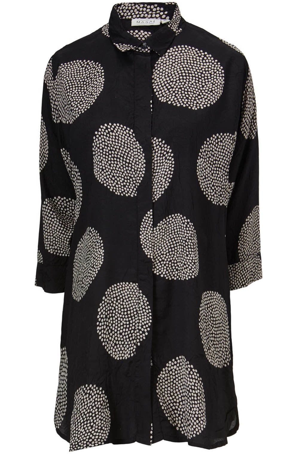 Indira Black Spot Print Blouse