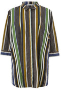 Indira Green Striped Shirt