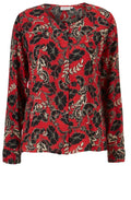 Ines Red Floral Shirt