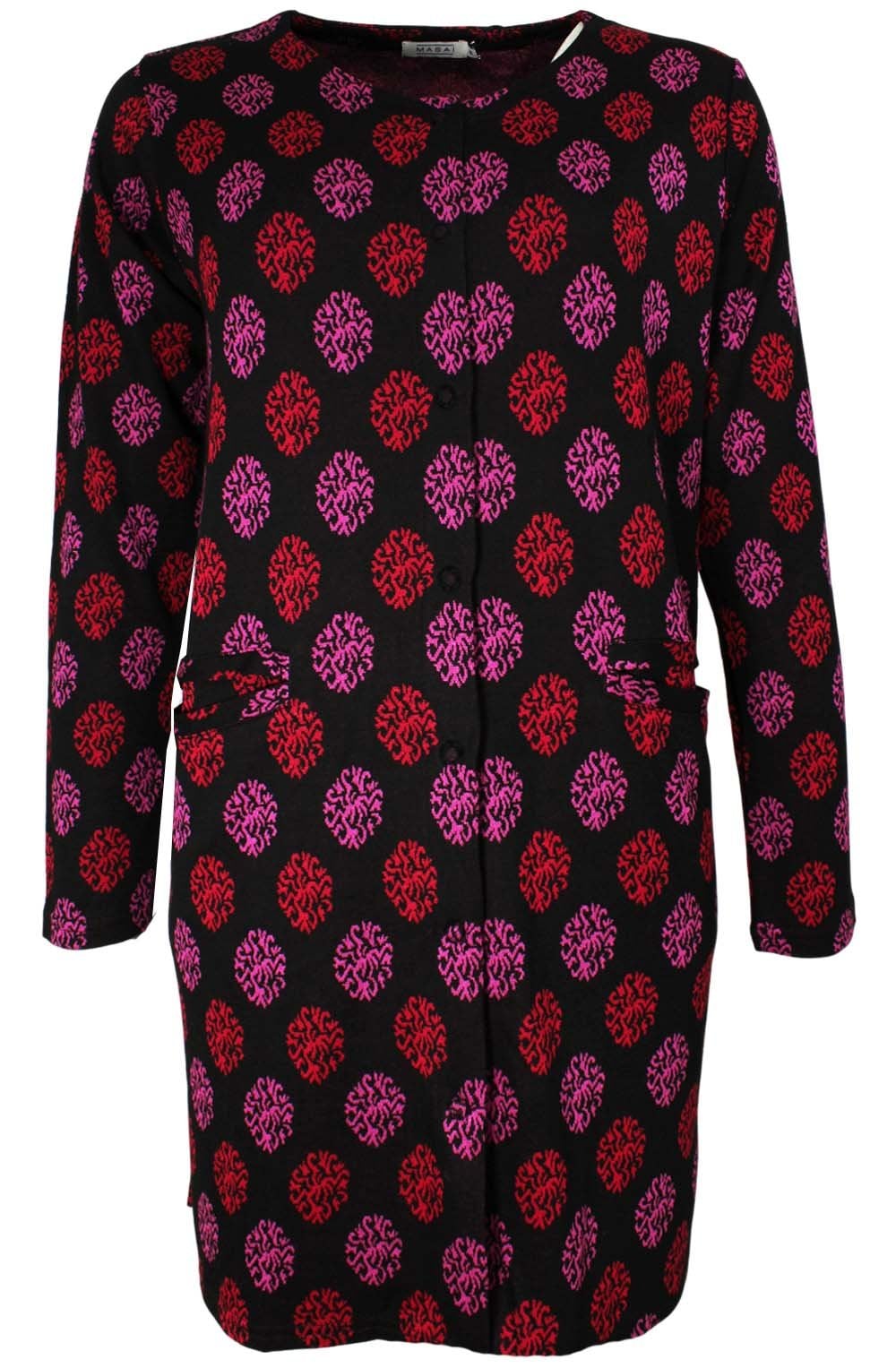 Ingella Red & Pink Print Cardigan